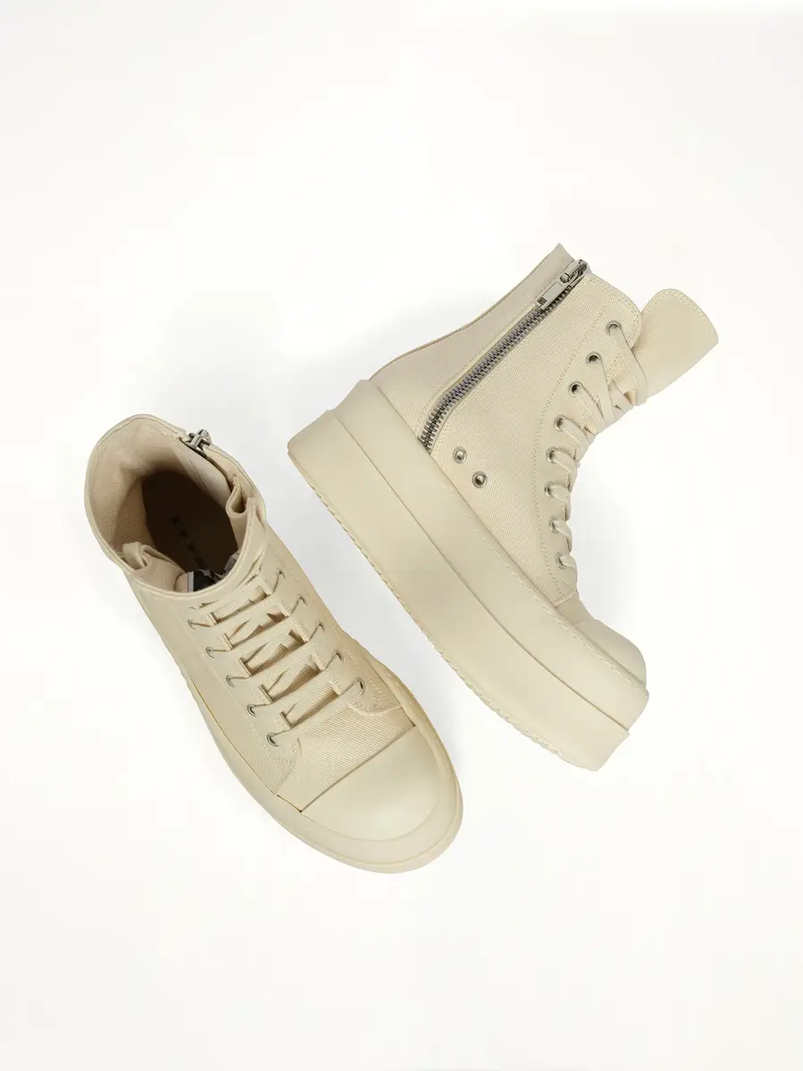 RICK OWENS DRKSHDW Mega Bumper Sneaks in Milk | Thumbnail 4