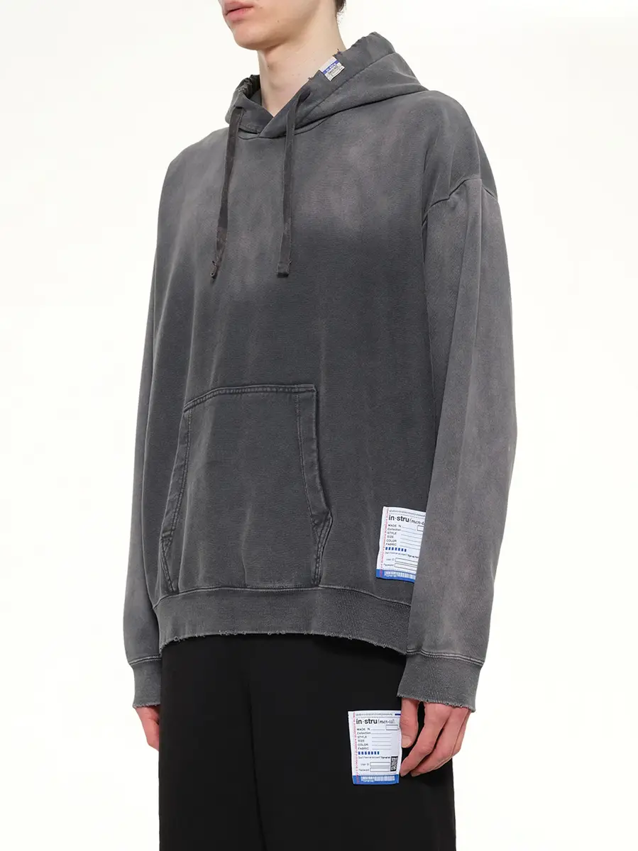 Maison MIHARA YASUHIRO Instrumental French Terry Distressed Hoodie | Thumbnail 3 Maison MIHARA YASUHIRO Instrumental French Terry Distressed Hoodie | Thumbnail 3