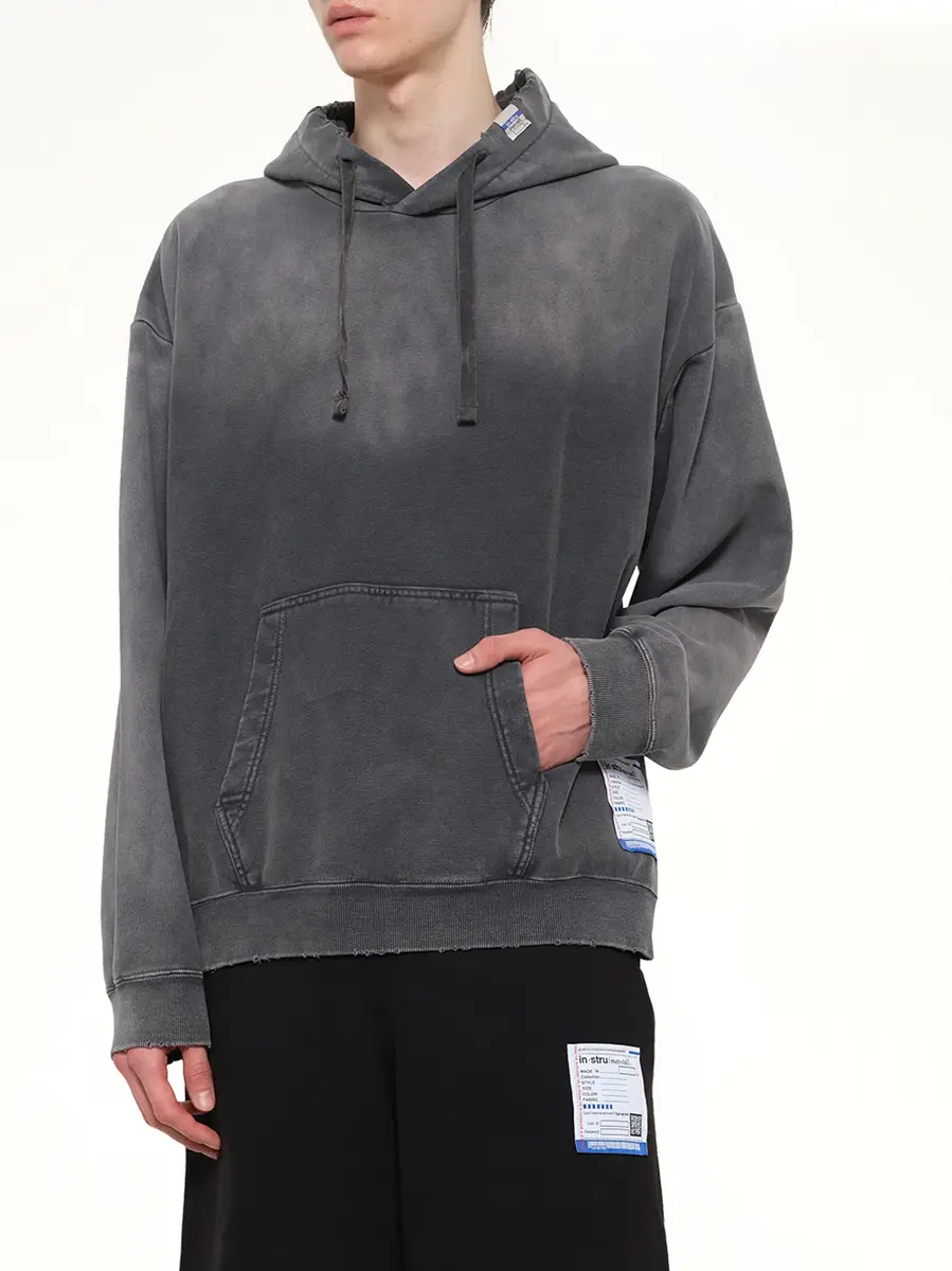 Maison MIHARA YASUHIRO Instrumental French Terry Distressed Hoodie | Thumbnail 6 Maison MIHARA YASUHIRO Instrumental French Terry Distressed Hoodie | Thumbnail 6
