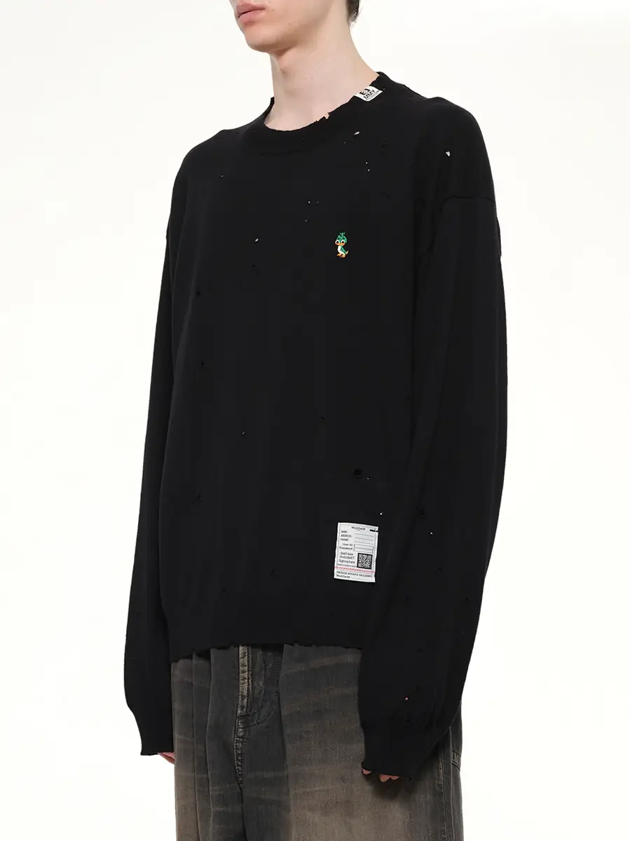 Maison MIHARA YASUHIRO Distressed Knit Pullover | Thumbnail 3 Maison MIHARA YASUHIRO Distressed Knit Pullover | Thumbnail 3