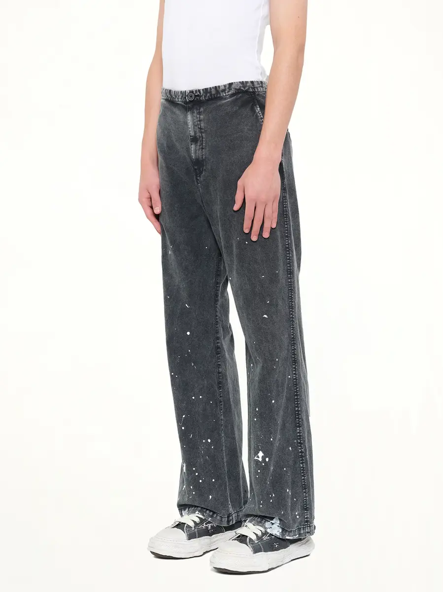 Maison MIHARA YASUHIRO Distressed Cotton Linen Trousers | Thumbnail 3 Maison MIHARA YASUHIRO Distressed Cotton Linen Trousers | Thumbnail 3