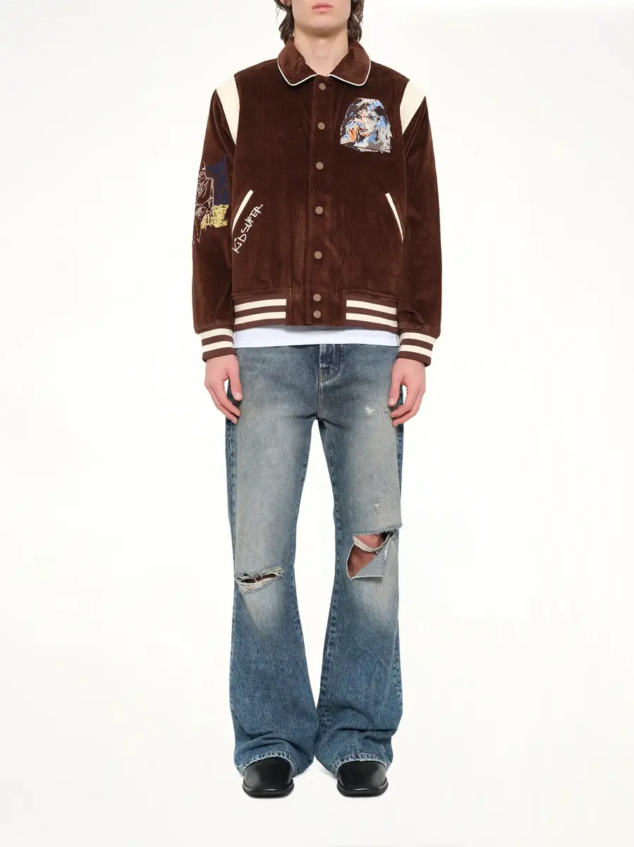 KidSuper Washed Corduroy Embroidered Faces Jacket | Thumbnail 7