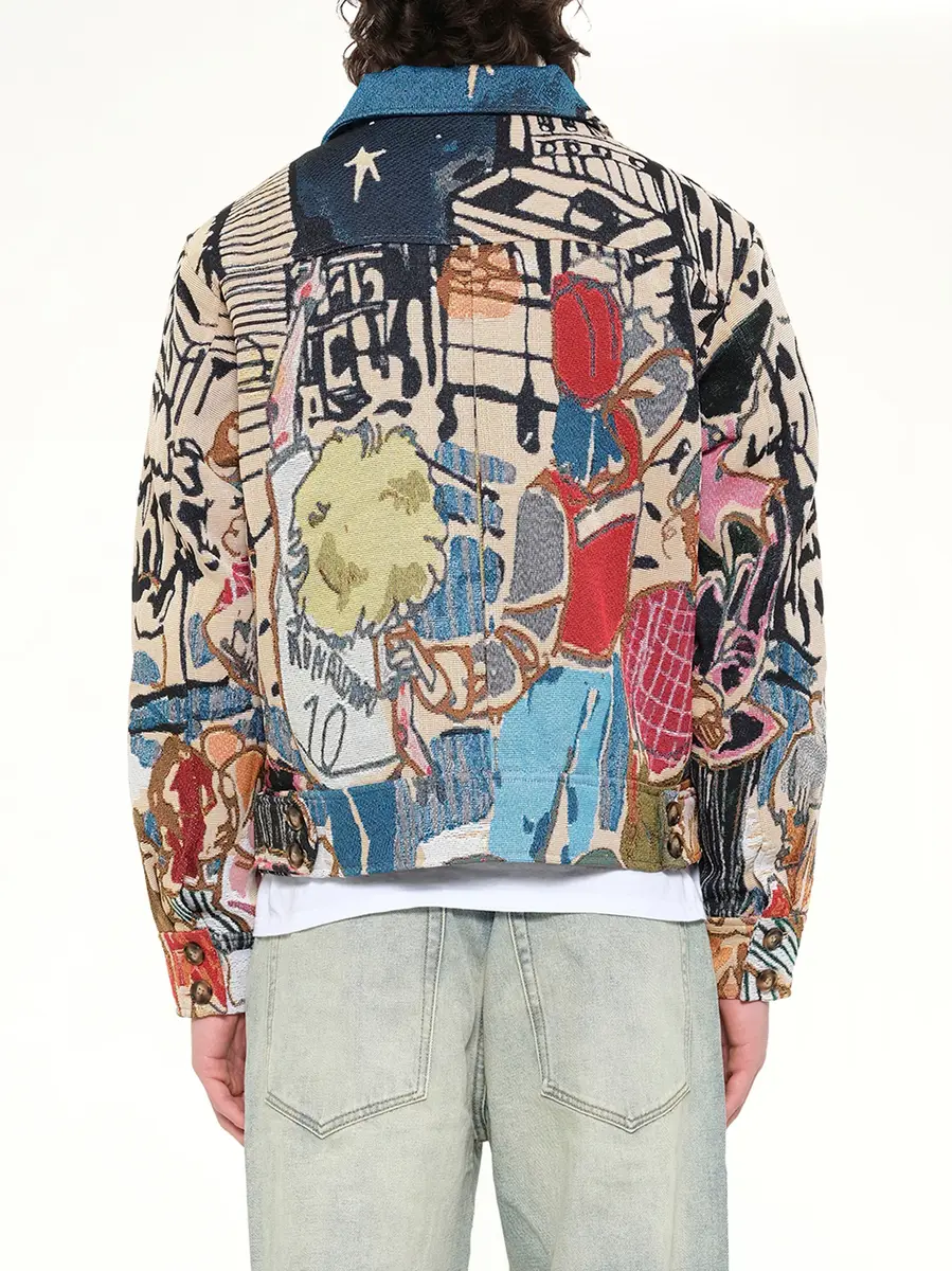 KidSuper Jaquarded Pocket Detail Jacket in Multicolour | Thumbnail 5 KidSuper Jaquarded Pocket Detail Jacket in Multicolour | Thumbnail 5