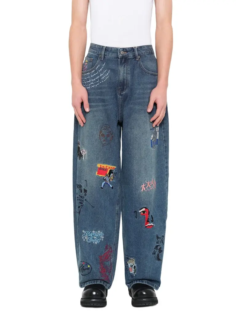 Embroidered Paintings Balloon Pants Embroidered Paintings Balloon Pants