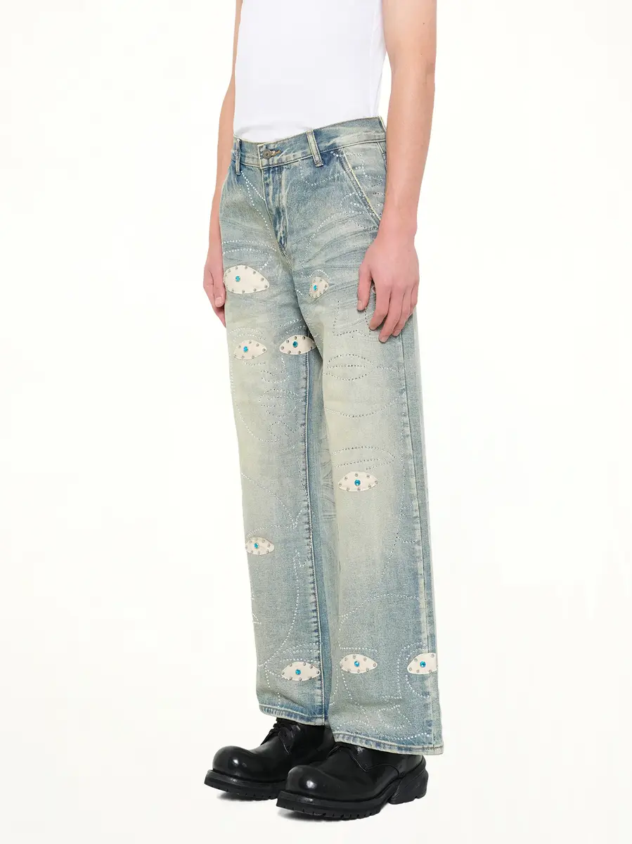KidSuper Studded Face Jeans | Thumbnail 3