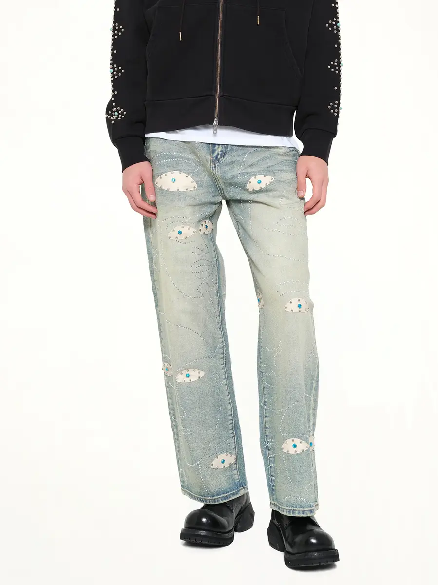 KidSuper Studded Face Jeans | Thumbnail 6