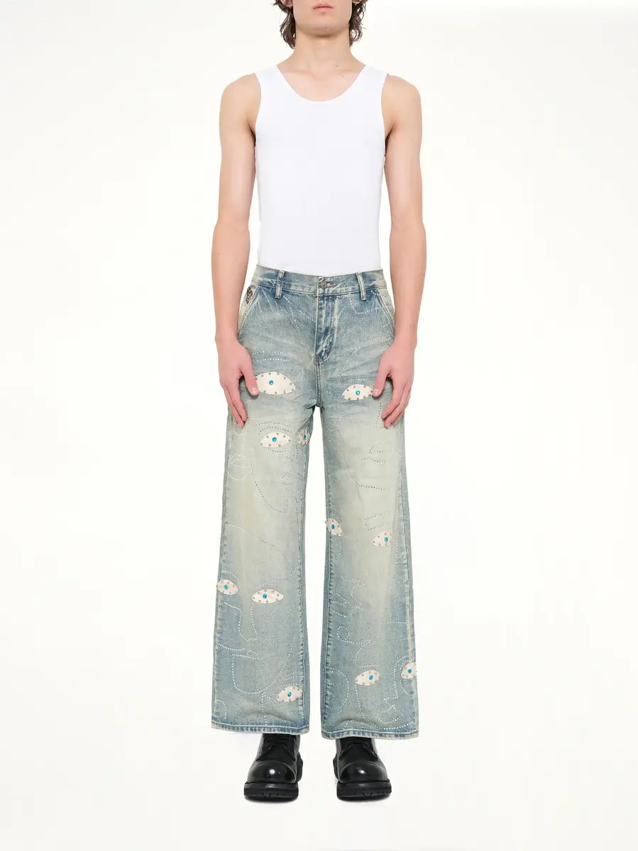 KidSuper Studded Face Jeans | Thumbnail 7