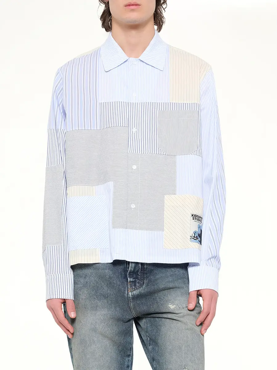 KidSuper Patchwork Overshirt in Multicolour | Thumbnail 6