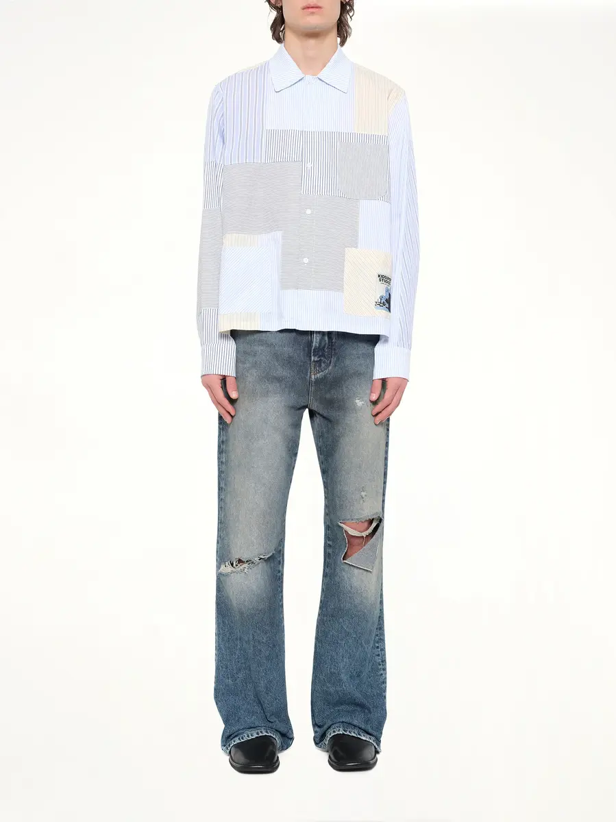 KidSuper Patchwork Overshirt in Multicolour | Thumbnail 7