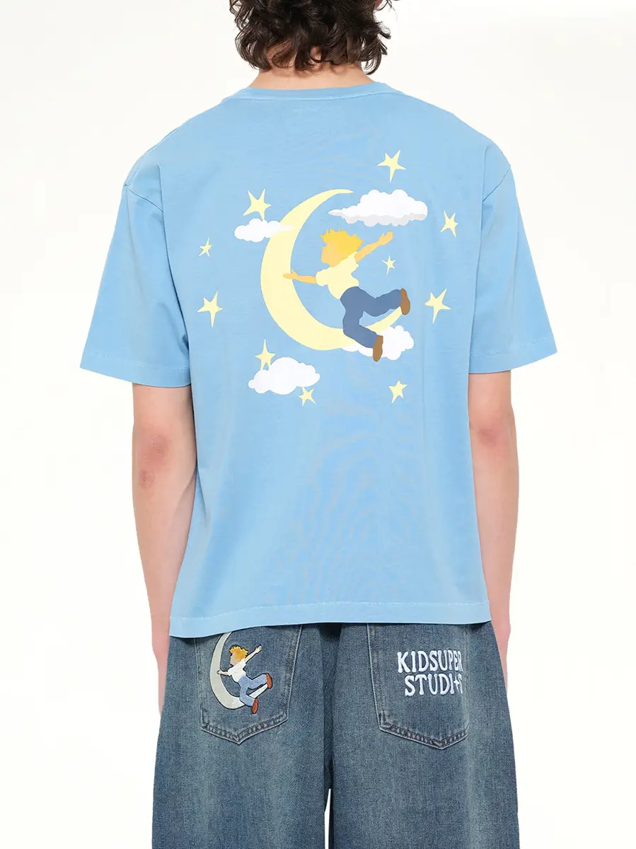 KidSuper The Boy Who Jumped Moon T-shirt in Light Blue | Thumbnail 5 KidSuper The Boy Who Jumped Moon T-shirt in Light Blue | Thumbnail 5