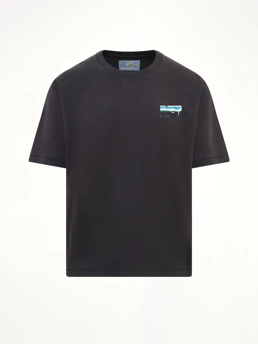 KidSuper KS Chrome T-shirt in Washed Black | Thumbnail 2