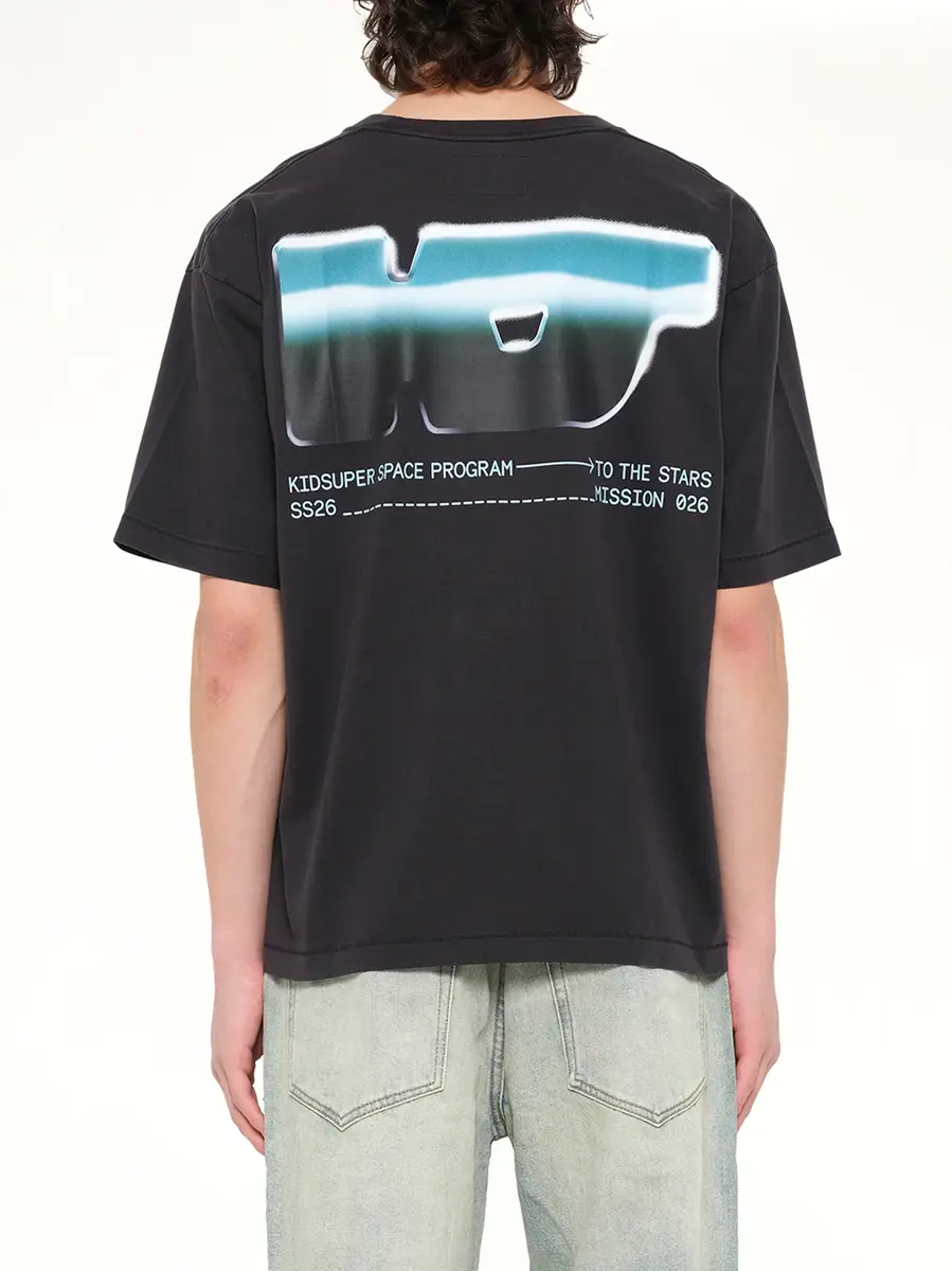 KidSuper KS Chrome T-shirt in Washed Black | Thumbnail 5