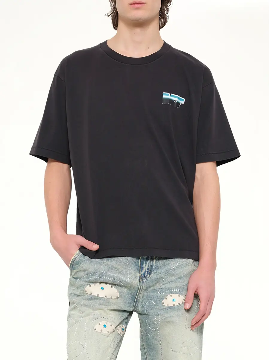 KidSuper KS Chrome T-shirt in Washed Black | Thumbnail 6