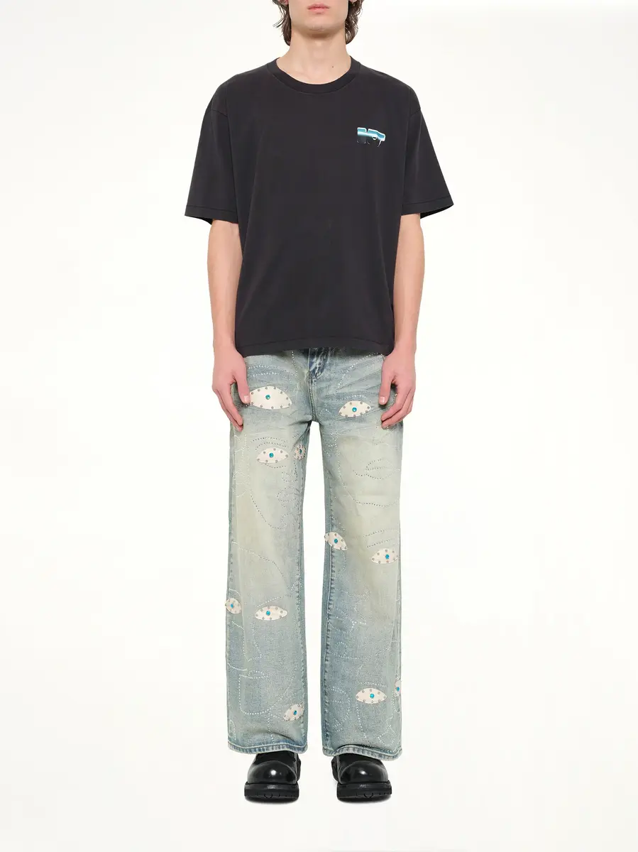KidSuper KS Chrome T-shirt in Washed Black | Thumbnail 7