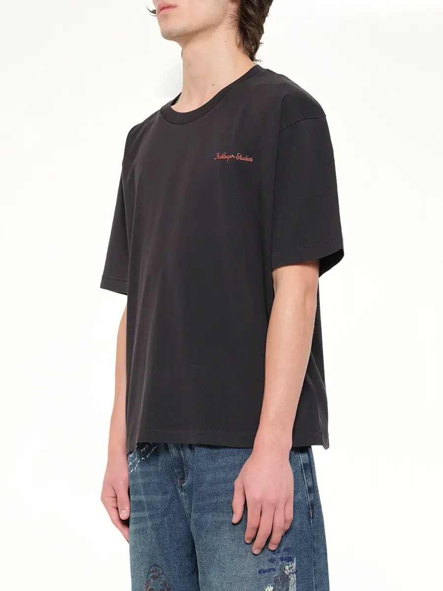 KidSuper Dove Pattern T-shirt in Washed Black | Thumbnail 3 KidSuper Dove Pattern T-shirt in Washed Black | Thumbnail 3
