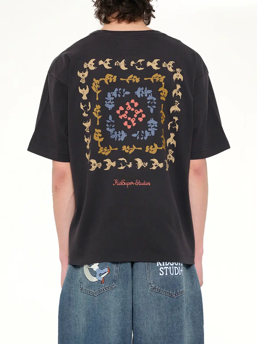 KidSuper Dove Pattern T-shirt in Washed Black | Thumbnail 5 KidSuper Dove Pattern T-shirt in Washed Black | Thumbnail 5