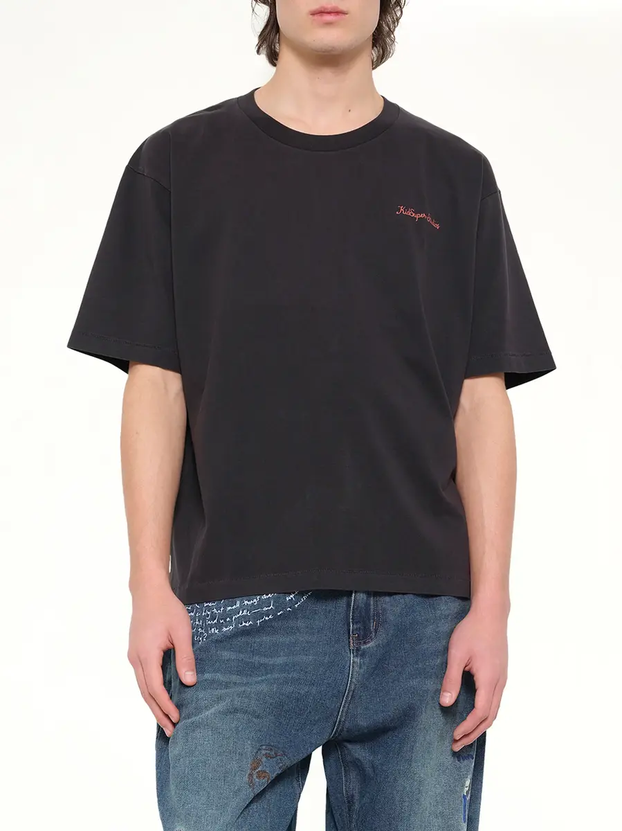 KidSuper Dove Pattern T-shirt in Washed Black | Thumbnail 6 KidSuper Dove Pattern T-shirt in Washed Black | Thumbnail 6