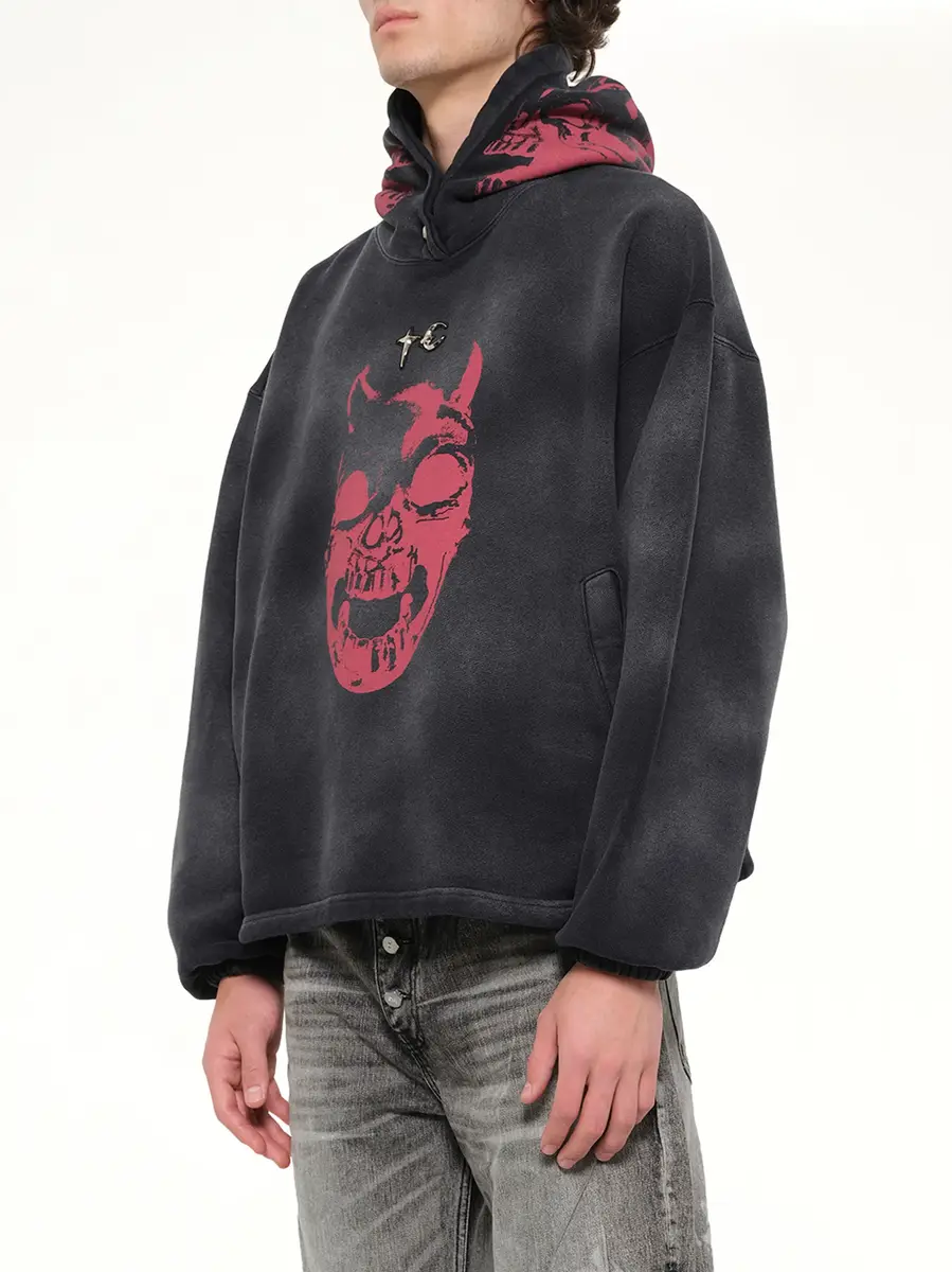 THUG CLUB TC Riding Skull Hoodie | Thumbnail 3