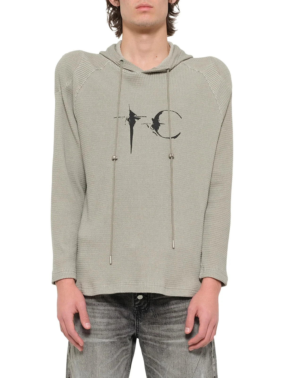 THUG CLUB Bulk Shoulder Waffle Hoodie