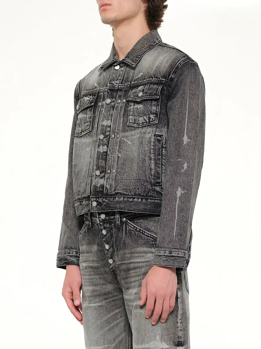 THUG CLUB TC Spine Laser Denim Jacket | Thumbnail 3 THUG CLUB TC Spine Laser Denim Jacket | Thumbnail 3