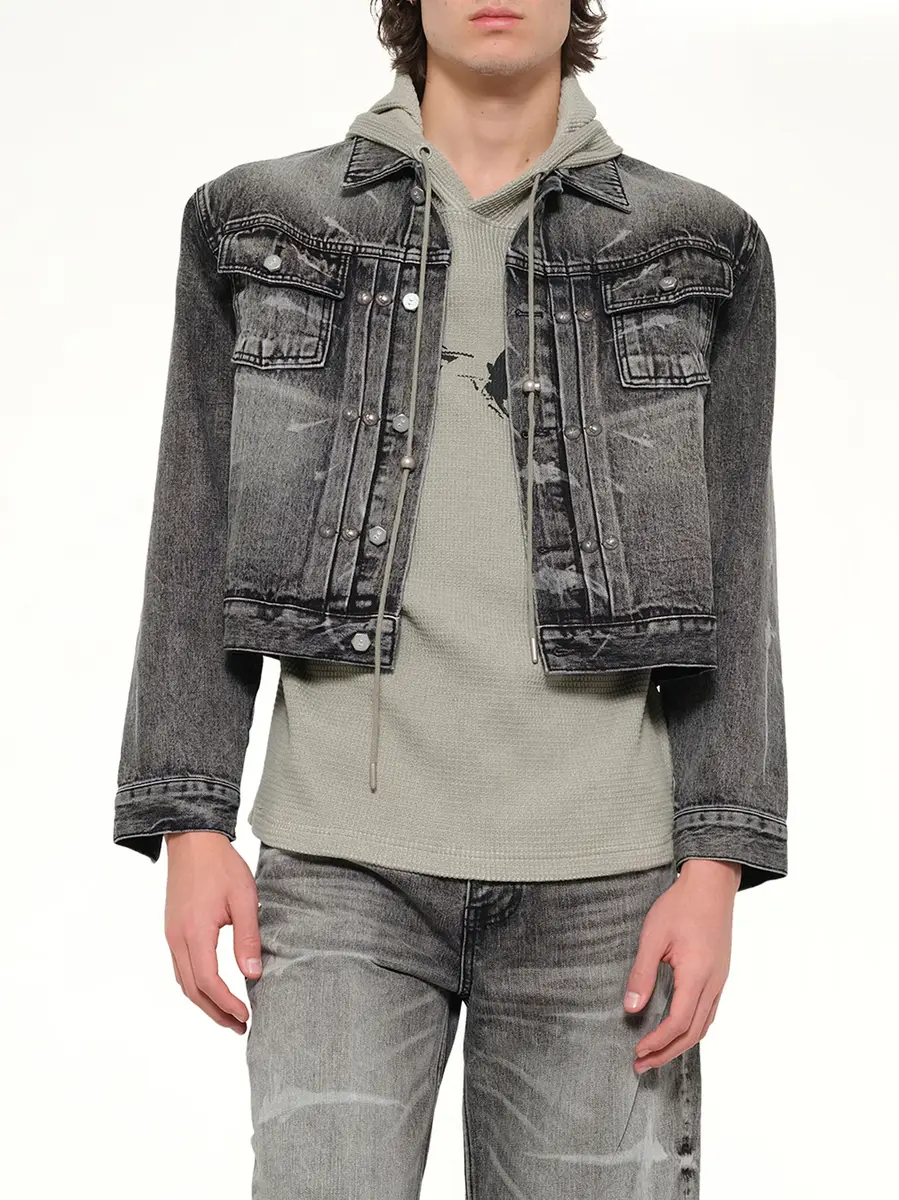 THUG CLUB TC Spine Laser Denim Jacket | Thumbnail 6 THUG CLUB TC Spine Laser Denim Jacket | Thumbnail 6