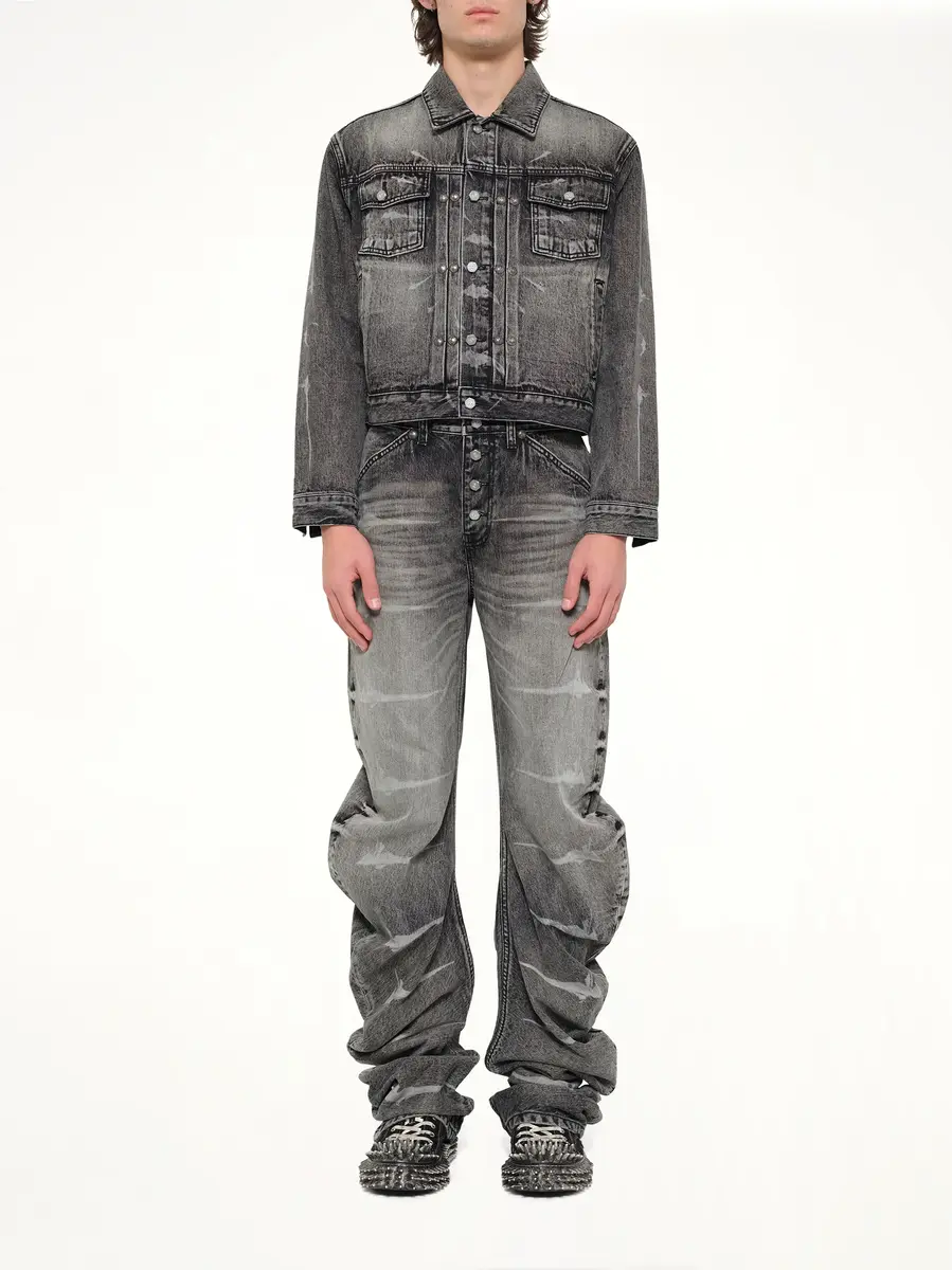 THUG CLUB TC Spine Laser Denim Jacket | Thumbnail 7 THUG CLUB TC Spine Laser Denim Jacket | Thumbnail 7