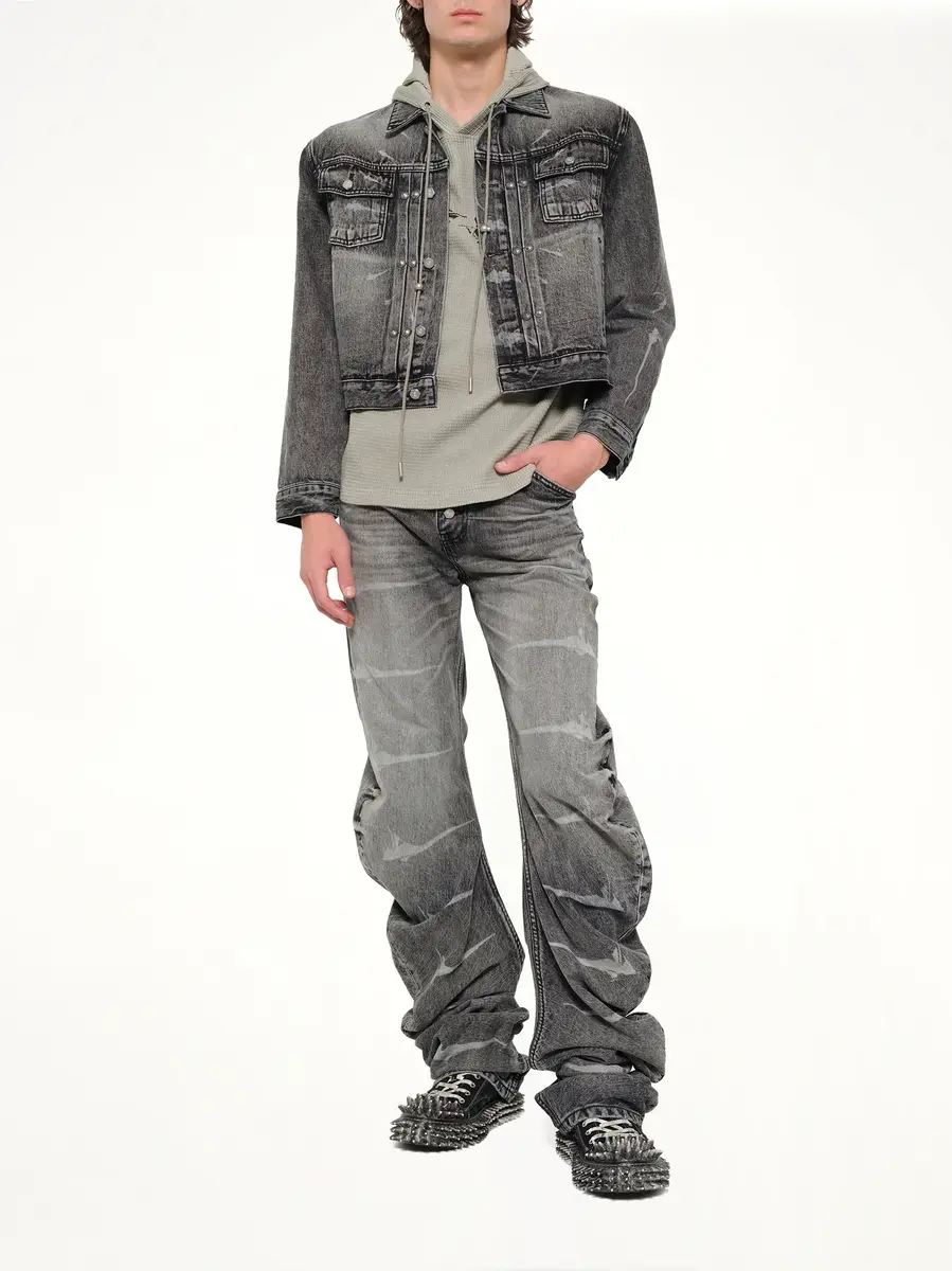 THUG CLUB TC Laser Washed Parkour Denim Pants | Thumbnail 4 THUG CLUB TC Laser Washed Parkour Denim Pants | Thumbnail 4