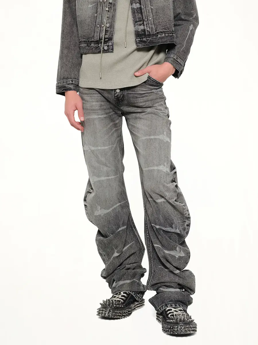 THUG CLUB TC Laser Washed Parkour Denim Pants | Thumbnail 6 THUG CLUB TC Laser Washed Parkour Denim Pants | Thumbnail 6
