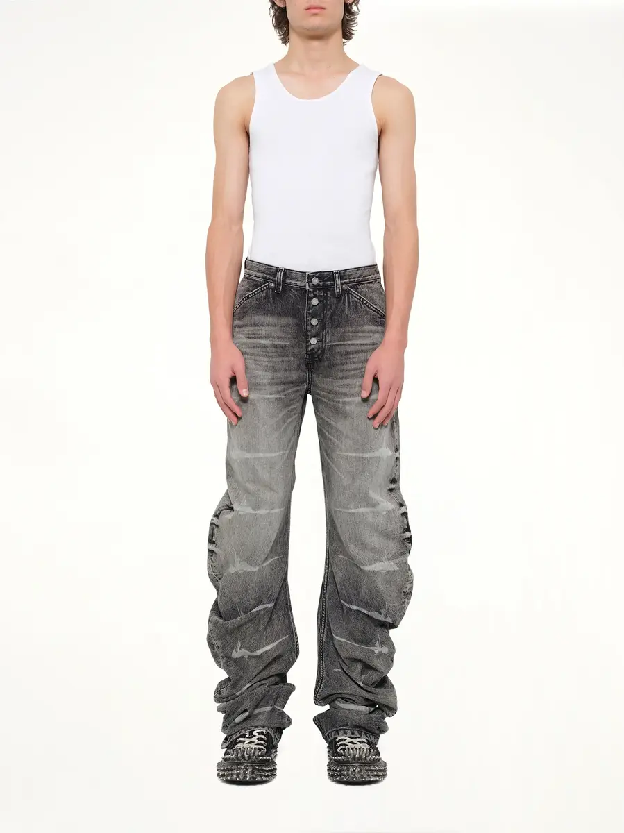 THUG CLUB TC Laser Washed Parkour Denim Pants | Thumbnail 7 THUG CLUB TC Laser Washed Parkour Denim Pants | Thumbnail 7