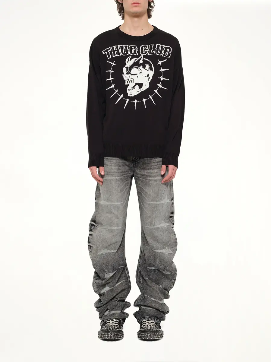 THUG CLUB TC Riding Skull Knit Sweater | Thumbnail 7 THUG CLUB TC Riding Skull Knit Sweater | Thumbnail 7