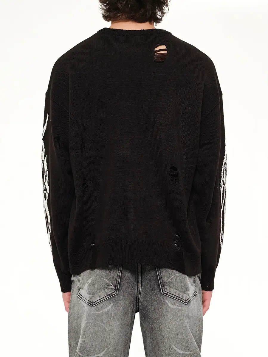 THUG CLUB TC Chrome Skull Knit Sweater | Thumbnail 5 THUG CLUB TC Chrome Skull Knit Sweater | Thumbnail 5