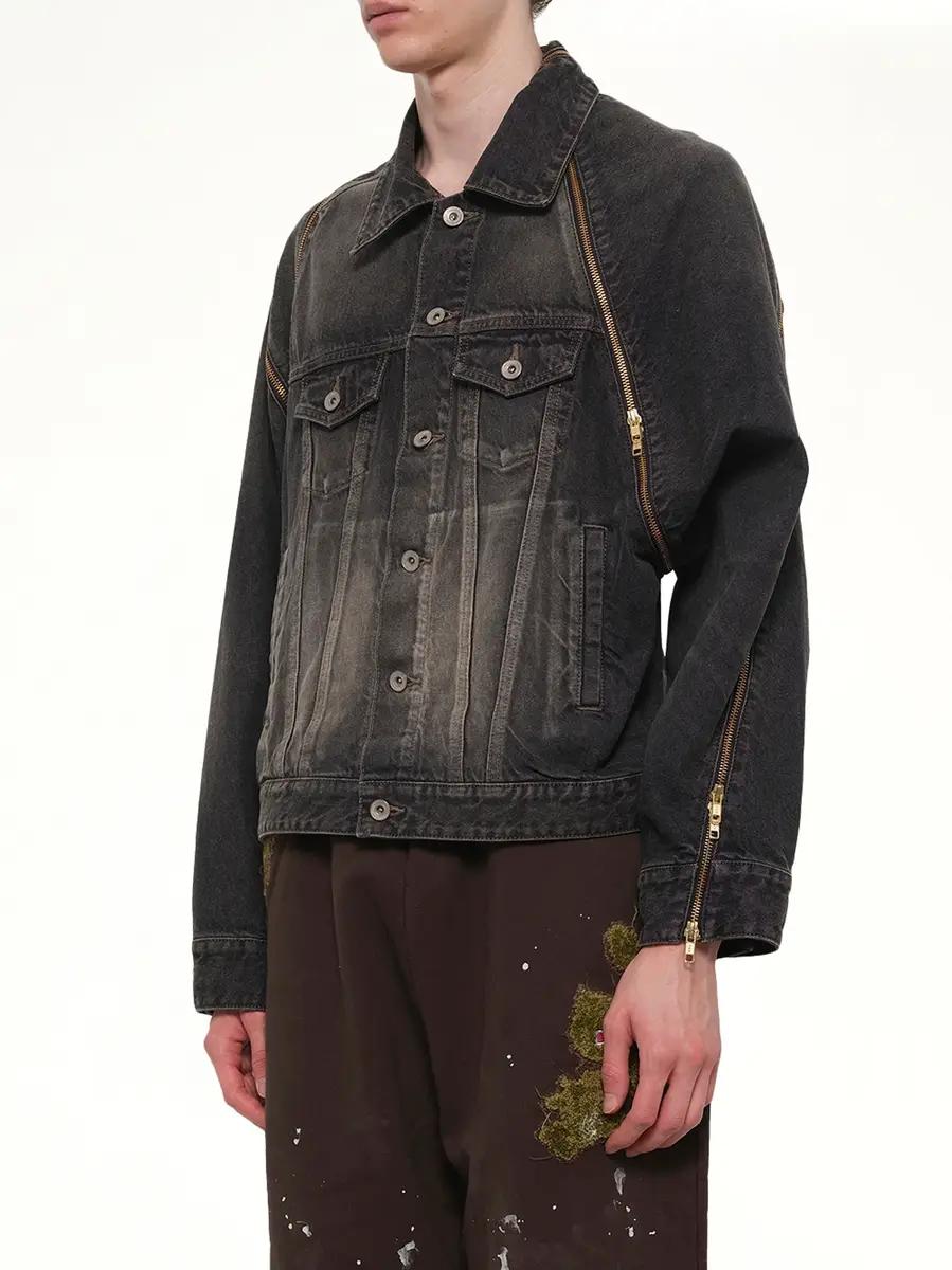 DOUBLET Filleted Zip Denim Jacket | Thumbnail 3 DOUBLET Filleted Zip Denim Jacket | Thumbnail 3