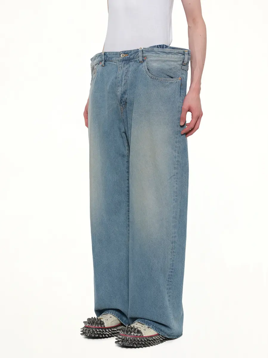DOUBLET Floating Waist Denim Pants in Indigo | Thumbnail 3 DOUBLET Floating Waist Denim Pants in Indigo | Thumbnail 3