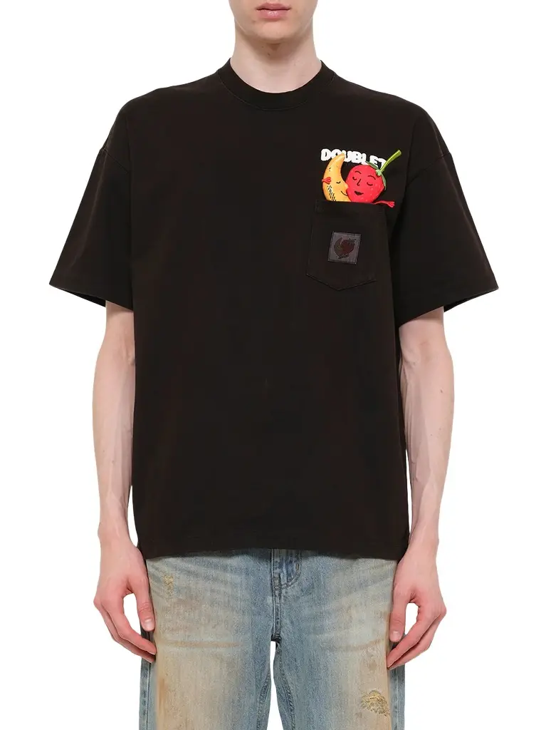 DOUBLET Mud-dyed T-shirt With Shfu in Mud