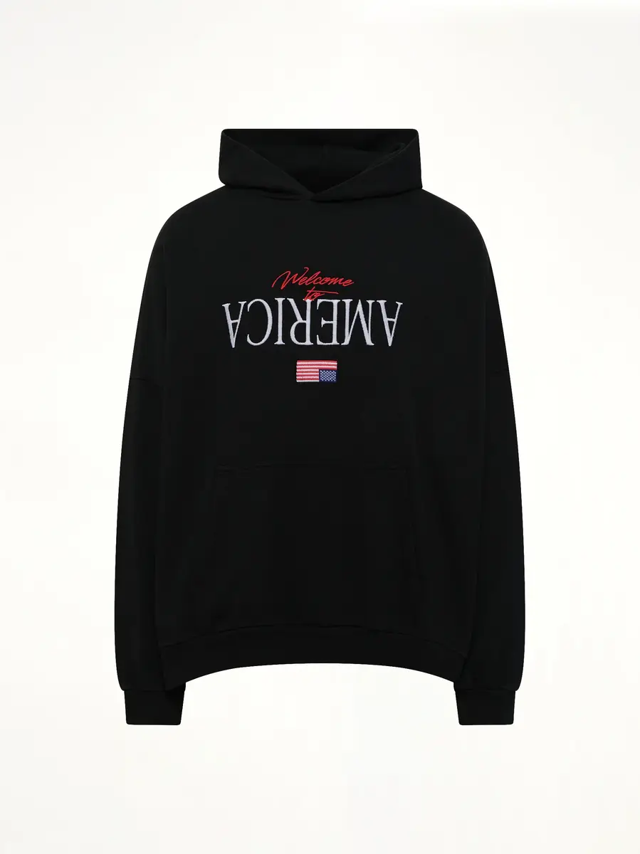 Willy Chavarria Welcome To America Hooligan Hoodie | Thumbnail 2 Willy Chavarria Welcome To America Hooligan Hoodie | Thumbnail 2