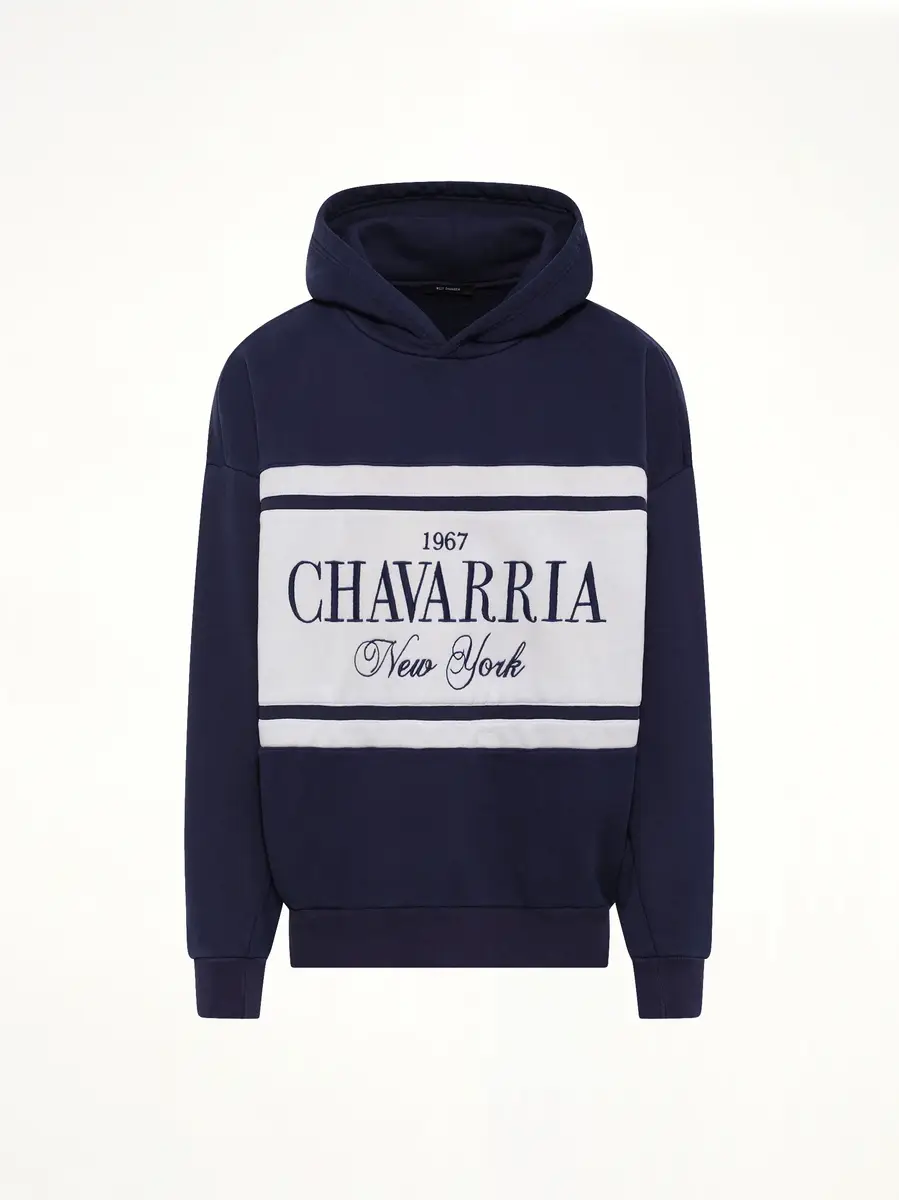 Willy Chavarria Chavarria Stripe Gilroy Hoodie in Peacoat | Thumbnail 2 Willy Chavarria Chavarria Stripe Gilroy Hoodie in Peacoat | Thumbnail 2