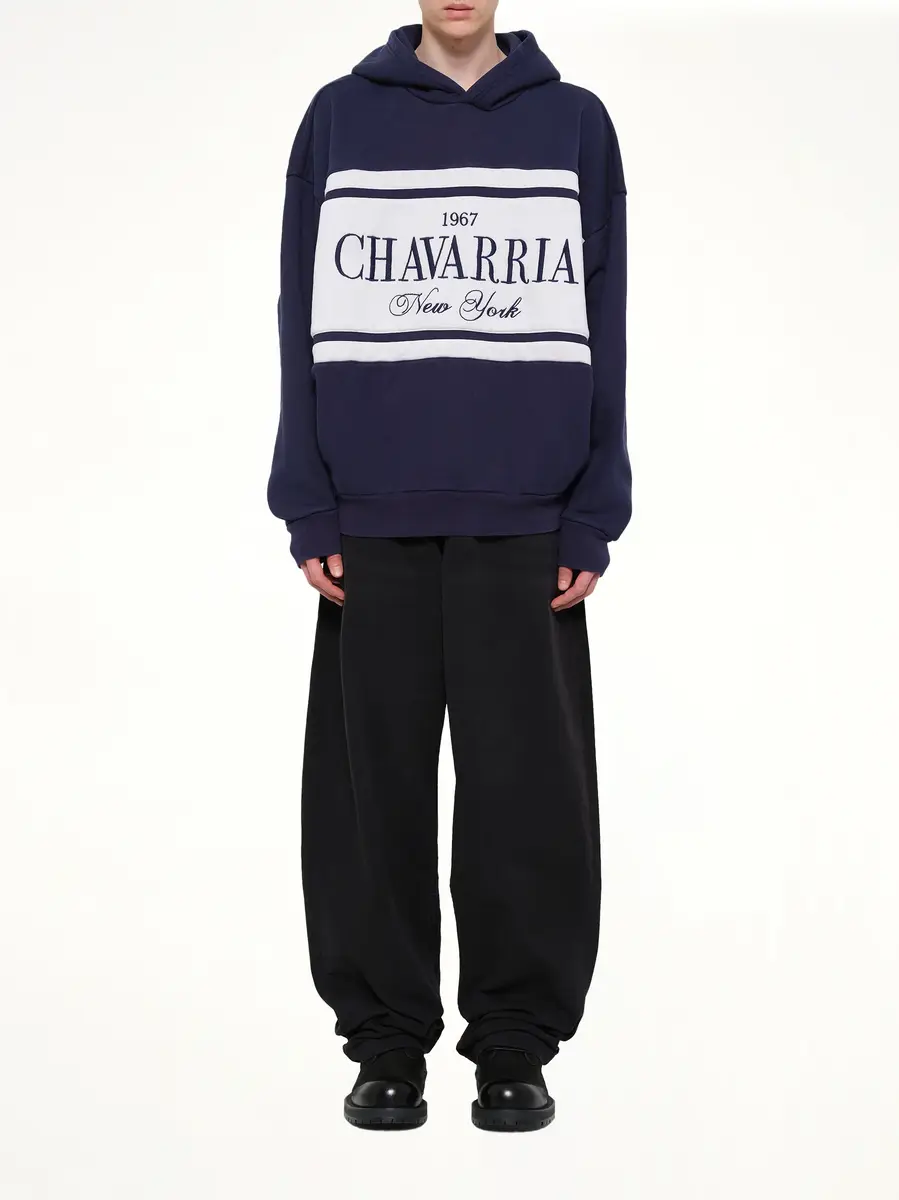Willy Chavarria Chavarria Stripe Gilroy Hoodie in Peacoat | Thumbnail 7 Willy Chavarria Chavarria Stripe Gilroy Hoodie in Peacoat | Thumbnail 7