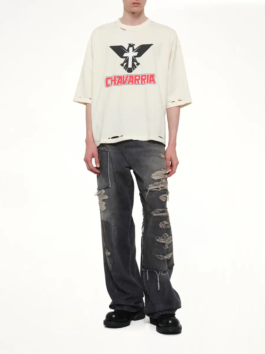 Willy Chavarria Tecate Buffalo T-shirt in Masa | Thumbnail 4