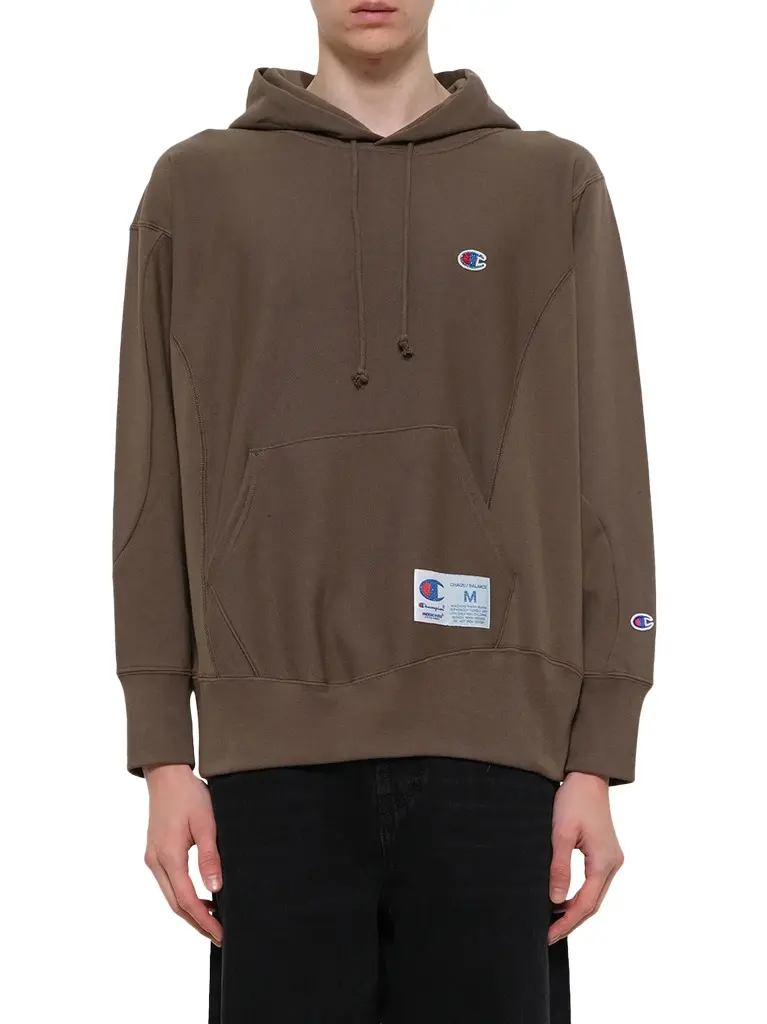 Undercover Champion x UC Hoodie in Khaki Gray