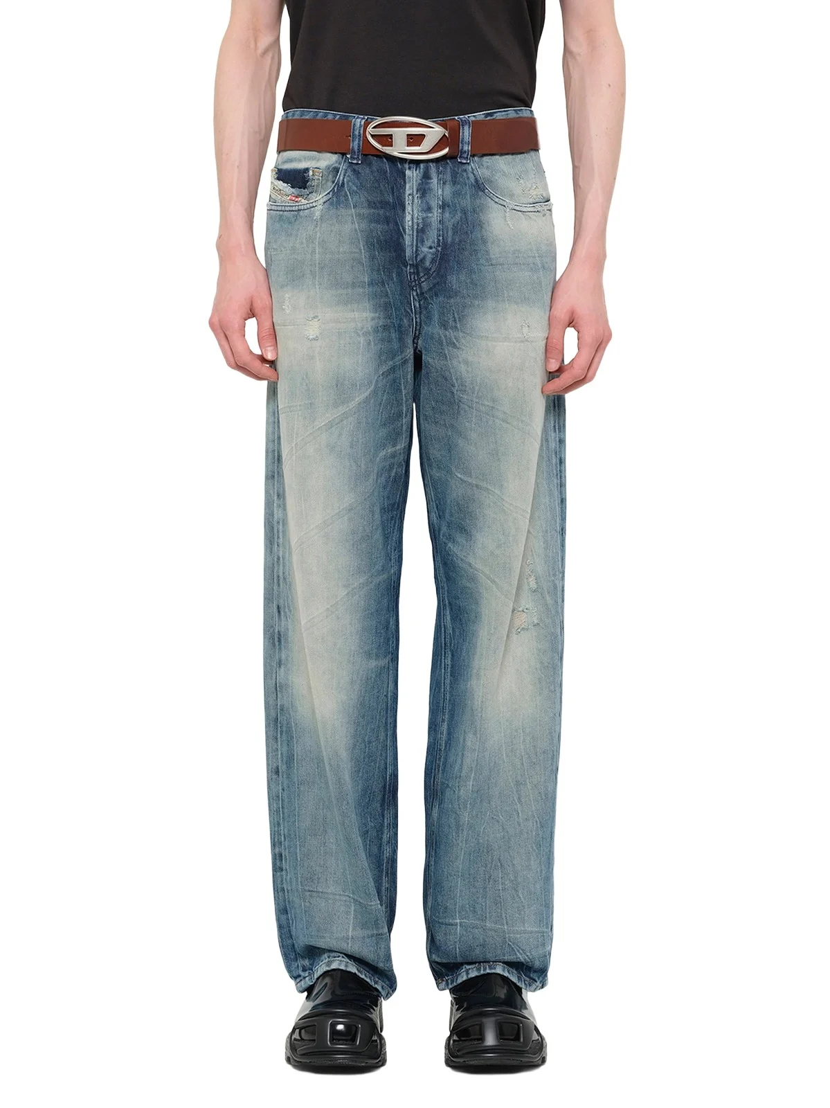 Diesel 2001 D-macro Jeans in Washed Blue