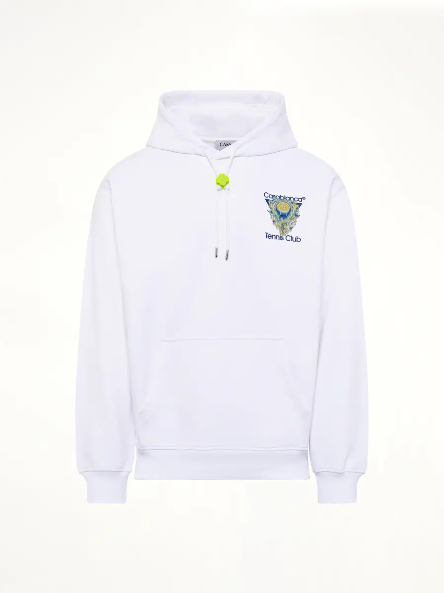 Casablanca Tennis Club Icon Hoodie in Off White | Thumbnail 2