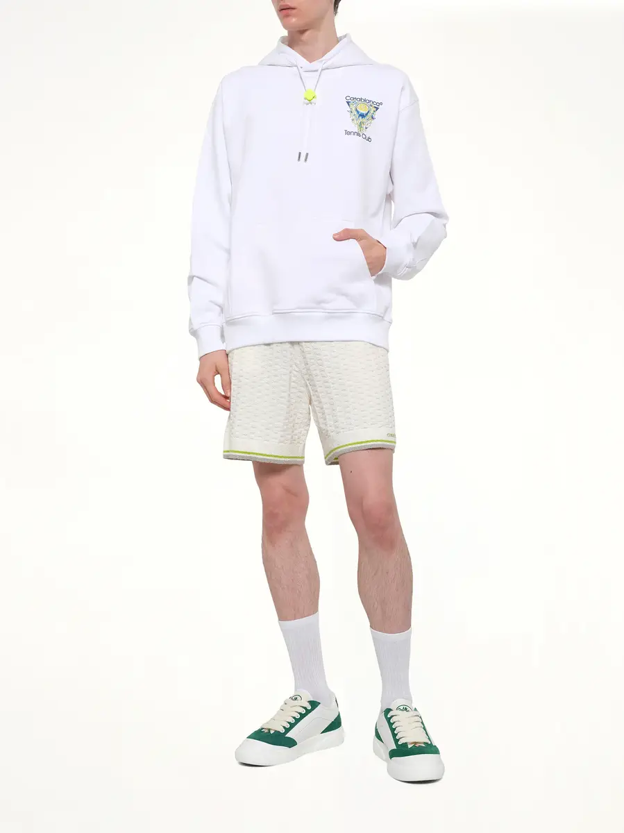 Casablanca Tennis Club Icon Hoodie in Off White | Thumbnail 4
