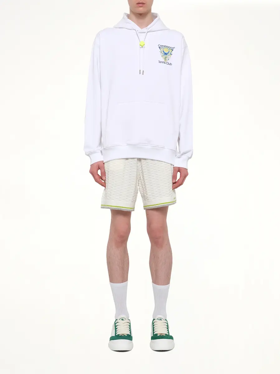 Casablanca Tennis Club Icon Hoodie in Off White | Thumbnail 7