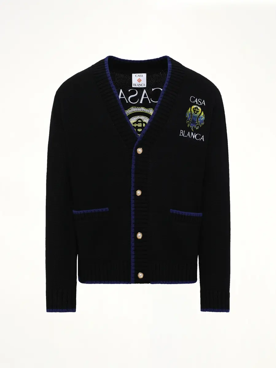 Casablanca Flaming Tennis Ball Cardigan | Thumbnail 2 Casablanca Flaming Tennis Ball Cardigan | Thumbnail 2