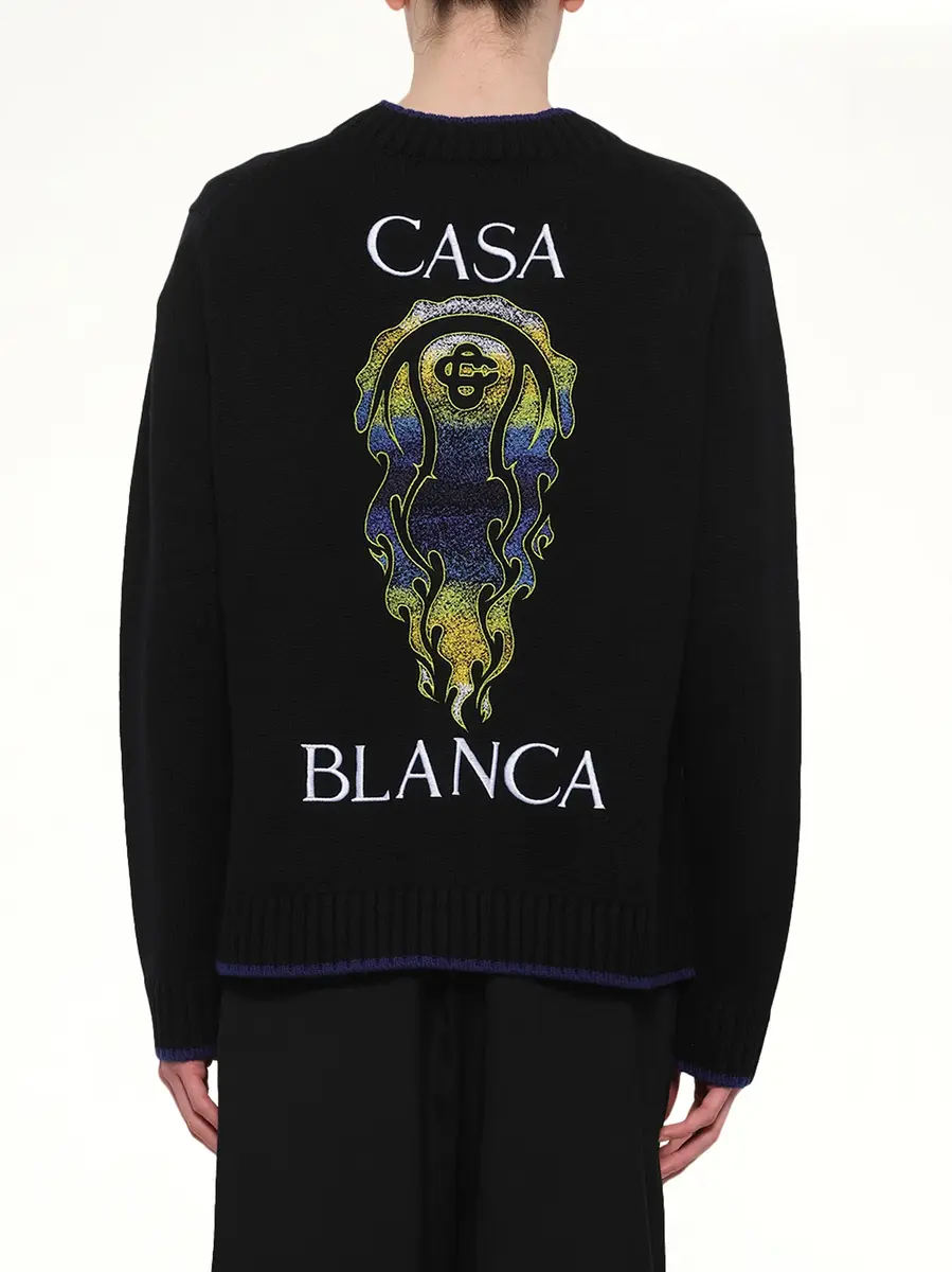 Casablanca Flaming Tennis Ball Cardigan | Thumbnail 5 Casablanca Flaming Tennis Ball Cardigan | Thumbnail 5