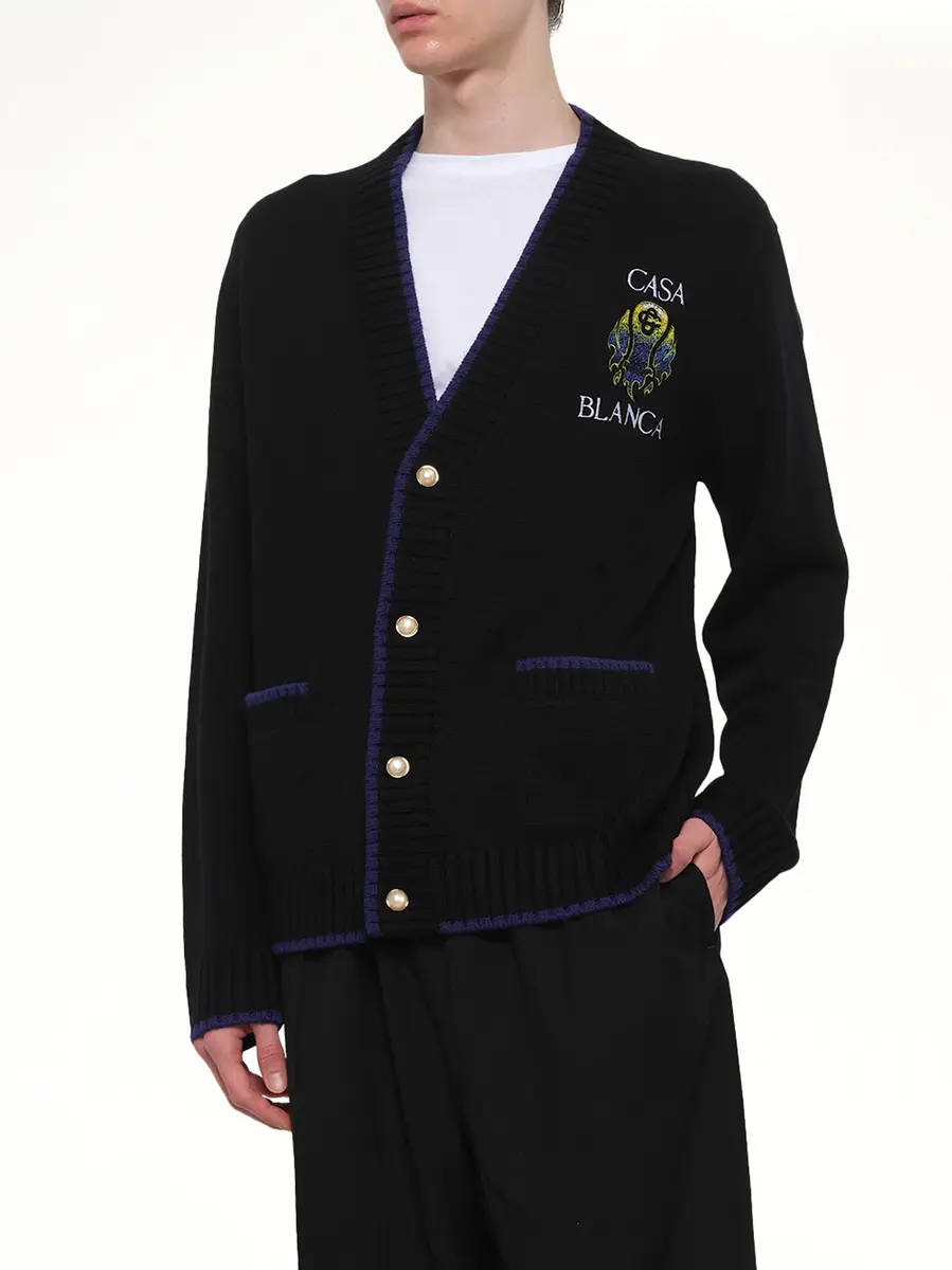 Casablanca Flaming Tennis Ball Cardigan | Thumbnail 6 Casablanca Flaming Tennis Ball Cardigan | Thumbnail 6