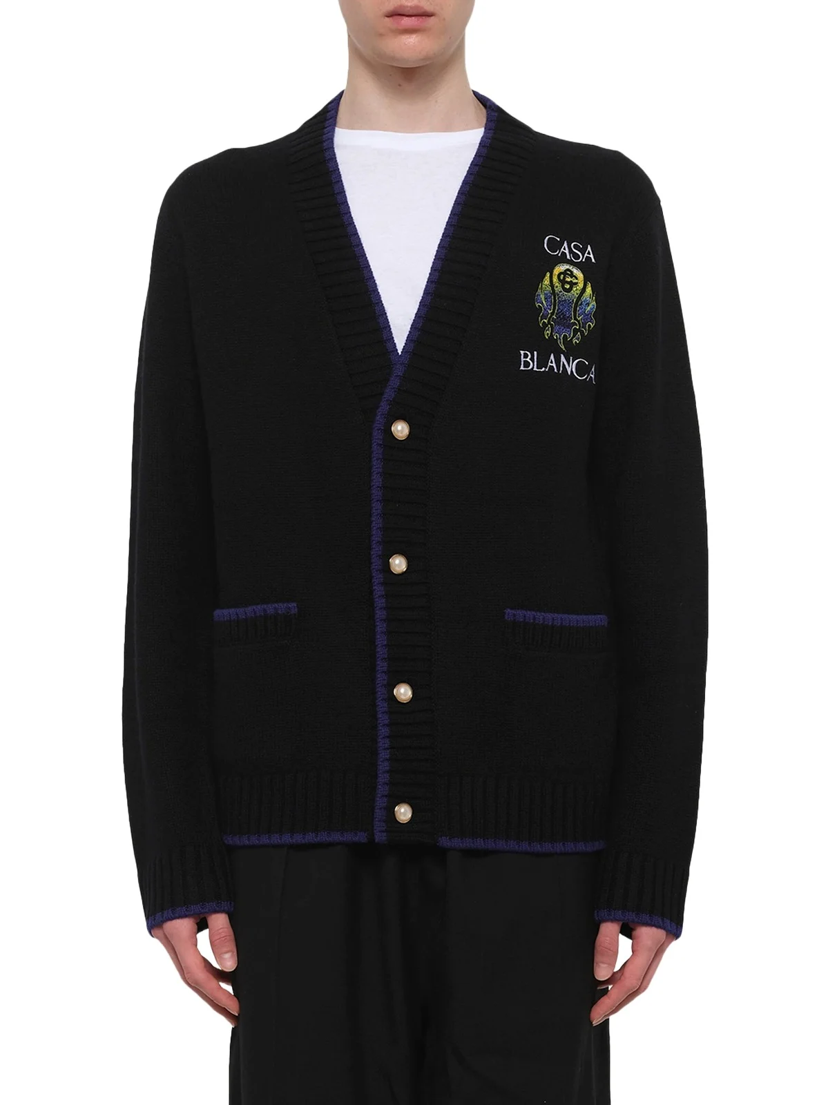 Casablanca Flaming Tennis Ball Cardigan
