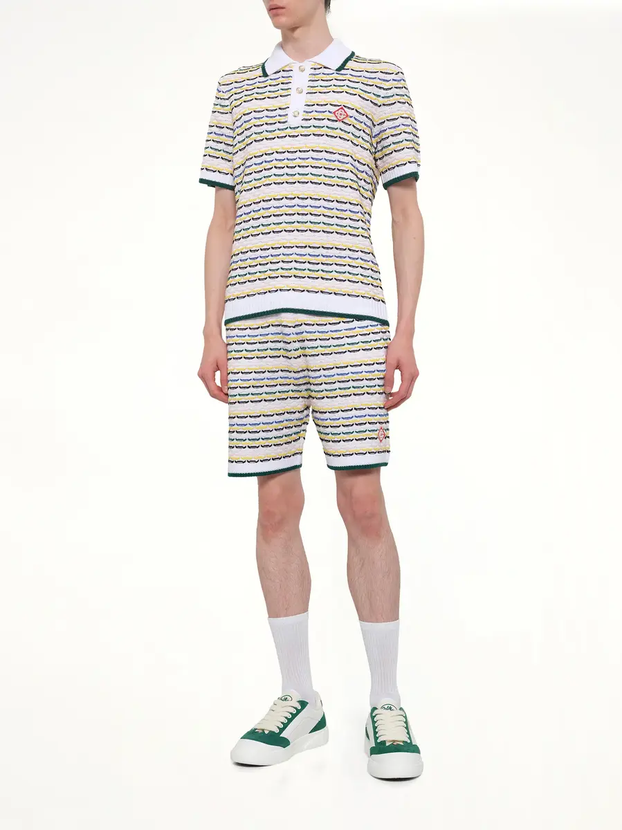 Casablanca Tuck Stitch Polo Shirt | Thumbnail 4 Casablanca Tuck Stitch Polo Shirt | Thumbnail 4