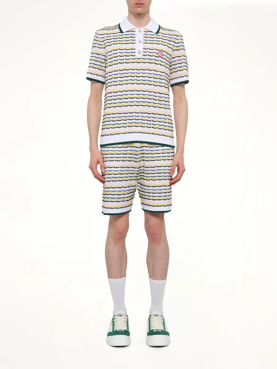 Casablanca Tuck Stitch Polo Shirt | Thumbnail 7 Casablanca Tuck Stitch Polo Shirt | Thumbnail 7