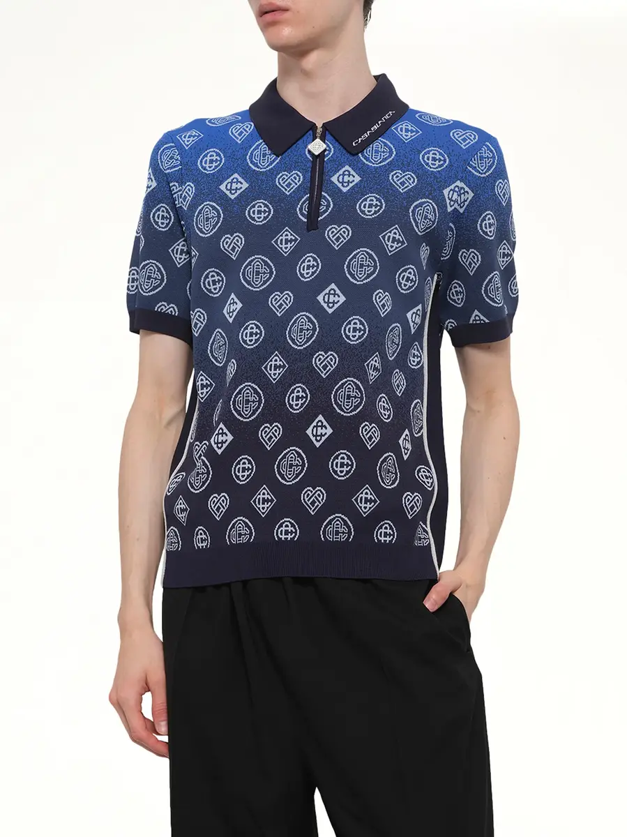 Casablanca Gradient Monogram Polo Shirt | Thumbnail 6
